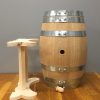 Wijnvat eiken 5 liter met stop en onderstel - Afbeelding 3
