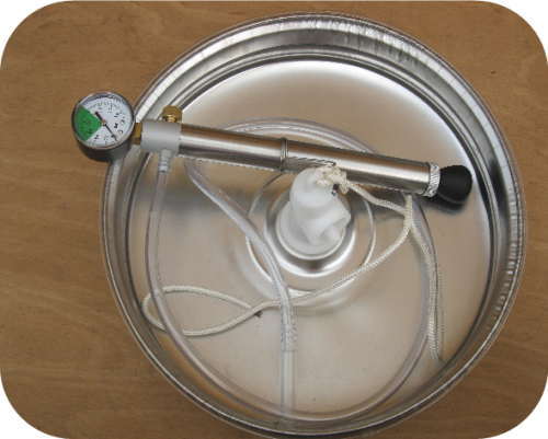 vlottend deksel van INOX, Rvs, gistingsvat - Tas Brouwwinkel