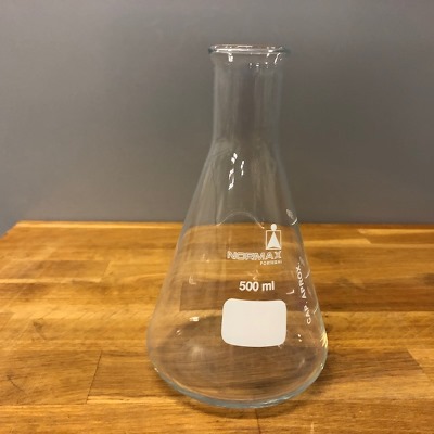 Erlenmeyerkolf glas, 500 ml, nauwhals