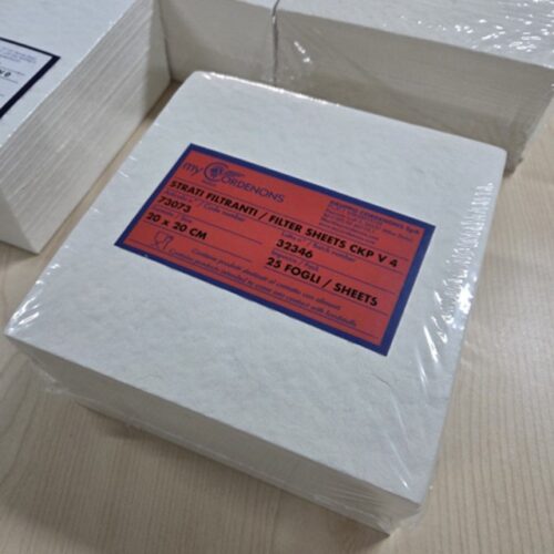 Filterplaat 20 x 20 cm Grof V4, 25 stuks