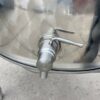 RVS kraan op RVS vat van 100 liter