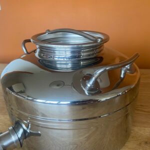 Honingvat RVS 10 liter met snijkraan merk Sansone