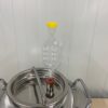 Vergistingsvat 10 liter van RVS met waterslot en kraan van Sansone