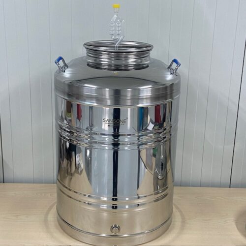 Vergistingsvat 100 liter van RVS met waterslot van Sansone