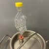 Vergistingsvat 25 liter van RVS met waterslot en kraan van Sansone